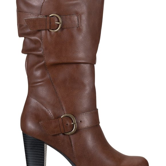Sachip   Heel Mid shaft  Boot Cognac - Picture 5 of 6